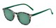 Angle of The Samber Reading Sunglasses in Tortoise/Green with Green Lenses, Women's and Men's Round Reading Sunglasses