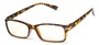 Angle of The Chairman Computer Reader in Glossy Tortoise, Women's and Men's Rectangle Reading Glasses