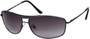 Angle of The Melbourne Bifocal Reading Sunglasses in Glossy Grey with Dark Smoke Lenses, Women's and Men's Aviator Reading Sunglasses