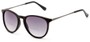 Angle of The Beale Bifocal Reading Sunglasses in Black and Grey/Smoke, Women's and Men's Round Reading Sunglasses