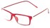 Angle of The Henley Flexible Bifocal in Red, Women's and Men's Rectangle Reading Glasses