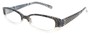 Angle of The Helen Bifocal in Black and White, Women's Rectangle Reading Glasses