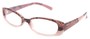 Angle of The Helen Bifocal in Pink, Women's Rectangle Reading Glasses