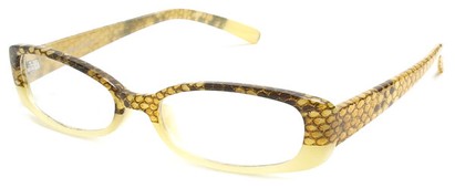 Angle of The Helen Bifocal in Yellow, Women's Rectangle Reading Glasses
