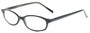Angle of The Turner in Black, Women's and Men's Oval Reading Glasses