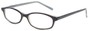 Angle of The Turner in Grey, Women's and Men's Oval Reading Glasses