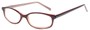 Angle of The Turner in Red, Women's and Men's Oval Reading Glasses