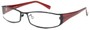 Angle of The Lenox in Black and Red Frame, Women's and Men's  