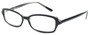 Angle of The Nelson in Black, Women's and Men's Rectangle Reading Glasses