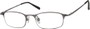 Angle of The Sydney in Grey, Women's and Men's Rectangle Reading Glasses