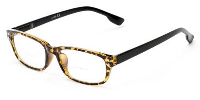 Angle of The Surrey Bifocal in Tan Tortoise/Black, Women's and Men's Rectangle Reading Glasses