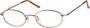 Angle of The Amsterdam in Copper/Bronze, Women's and Men's Oval Reading Glasses
