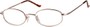 Angle of The Amsterdam in Gold, Women's and Men's Oval Reading Glasses