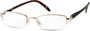 Angle of The Hemingway in Gold/Tortoise, Women's and Men's Rectangle Reading Glasses