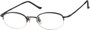 Angle of The Biltmore in Black, Women's and Men's Oval Reading Glasses