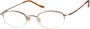 Angle of The Biltmore in Gold, Women's and Men's Oval Reading Glasses