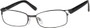 Angle of The Orwell in Grey/Solid Black, Women's and Men's Rectangle Reading Glasses