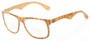 Angle of The Nebula Bifocal in Brown/Tan, Women's and Men's Retro Square Reading Glasses