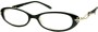 Angle of The Sherrie in Black, Women's Oval Reading Glasses