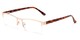 Angle of The Asher in Gold/Tortoise, Women's and Men's Rectangle Reading Glasses