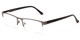 Angle of The Asher in Grey/Black, Women's and Men's Rectangle Reading Glasses