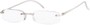 Angle of The Pittsburgh in Clear, Women's and Men's Rectangle Reading Glasses