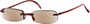Angle of The Philadelphia Reading Sunglasses in Red with Amber Lenses, Women's and Men's  