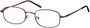 Angle of The Blake in Purple, Women's and Men's Rectangle Reading Glasses