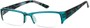 Angle of The New Orleans in Blue Snake, Women's and Men's Browline Reading Glasses