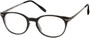 Angle of The Portofino in Black with Grey, Women's and Men's Round Reading Glasses