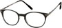 Angle of The Portofino in Black/White with Grey, Women's and Men's Round Reading Glasses