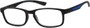 Angle of The Anthony in Black/Blue, Men's Rectangle Reading Glasses