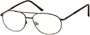 Angle of The Wichita Bifocal in Grey, Women's and Men's Aviator Reading Glasses