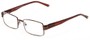 Angle of The Abram in Bronze/Brown, Women's and Men's Rectangle Reading Glasses