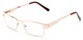 Angle of The Hugh in Gold, Women's and Men's Browline Reading Glasses