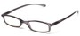 Angle of The Pierson in Grey, Women's and Men's Rectangle Reading Glasses
