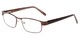 Angle of The Coffee in Bronze/ Brown, Women's and Men's Rectangle Reading Glasses