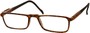 Angle of The Gardner in Brown Speckled, Women's and Men's Rectangle Reading Glasses