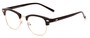 Angle of The Fern in Glossy Black/Gold, Women's and Men's Browline Reading Glasses
