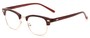 Angle of The Fern in Glossy Brown/Gold, Women's and Men's Browline Reading Glasses