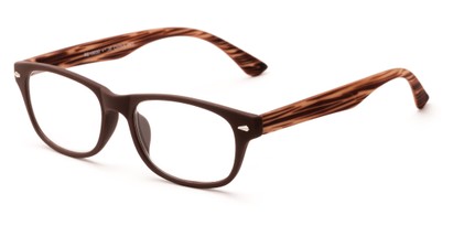 Angle of The Hero in Brown, Women's and Men's Retro Square Reading Glasses