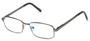 Angle of The Benedict Computer Reader in Grey, Women's and Men's Rectangle Reading Glasses