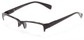 Angle of The Spice in Black, Women's and Men's Rectangle Reading Glasses