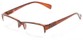 Angle of The Spice in Brown, Women's and Men's Rectangle Reading Glasses