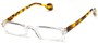 Angle of The Dylan in Clear/Tortoise, Women's and Men's Rectangle Reading Glasses