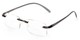 Angle of The Mozart in Grey, Women's and Men's Rectangle Reading Glasses