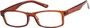 Angle of The French Lick in Brown, Women's and Men's Rectangle Reading Glasses