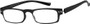 Angle of The Paoli Flexible Reader in Glossy Black, Women's and Men's Rectangle Reading Glasses