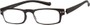 Angle of The Paoli Flexible Reader in Matte Black, Women's and Men's Rectangle Reading Glasses