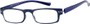 Angle of The Paoli Flexible Reader in Navy Blue, Women's and Men's Rectangle Reading Glasses